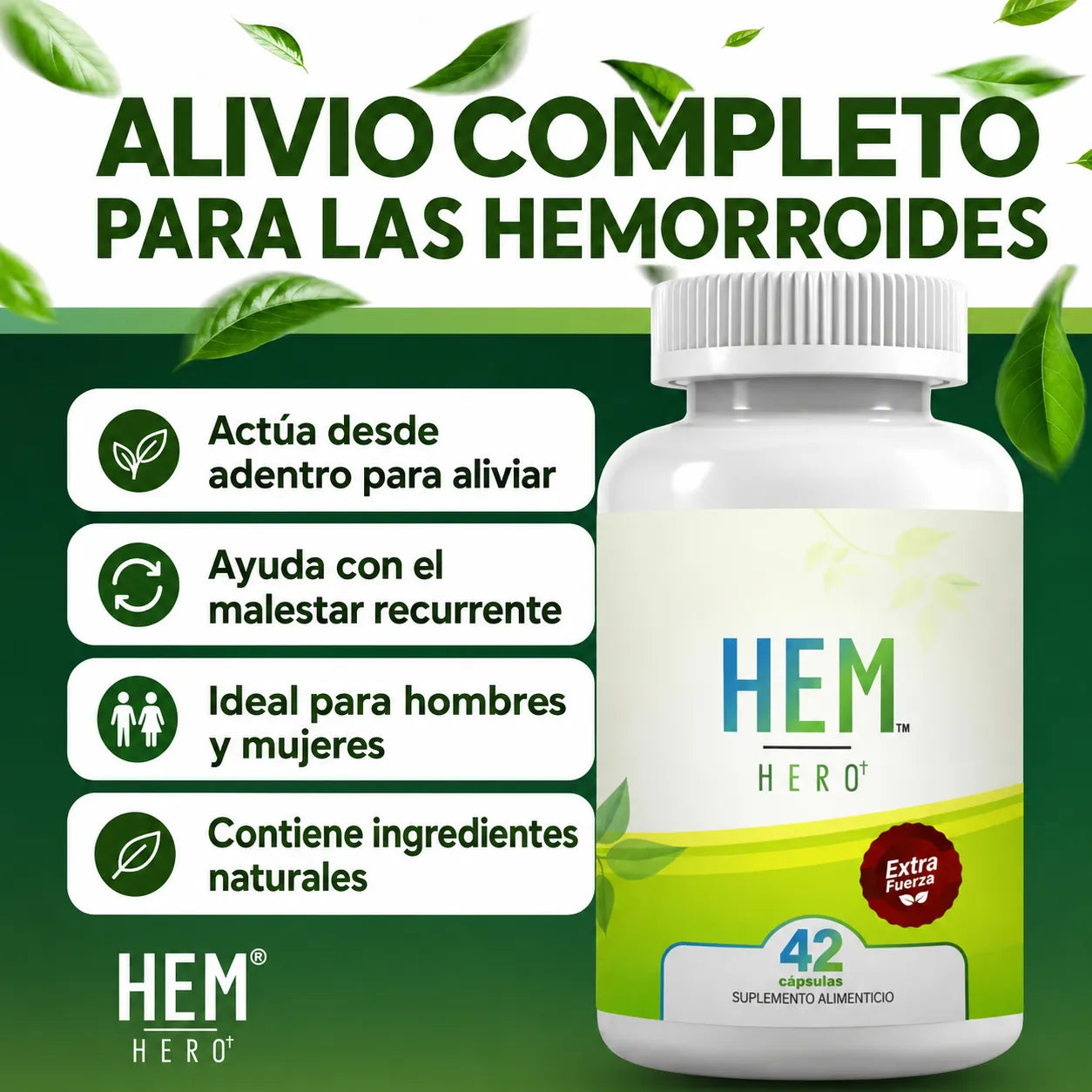 🌿 HEM Hero™: Apoyo Natural para Hemorroides + Envío Gratis 🚚