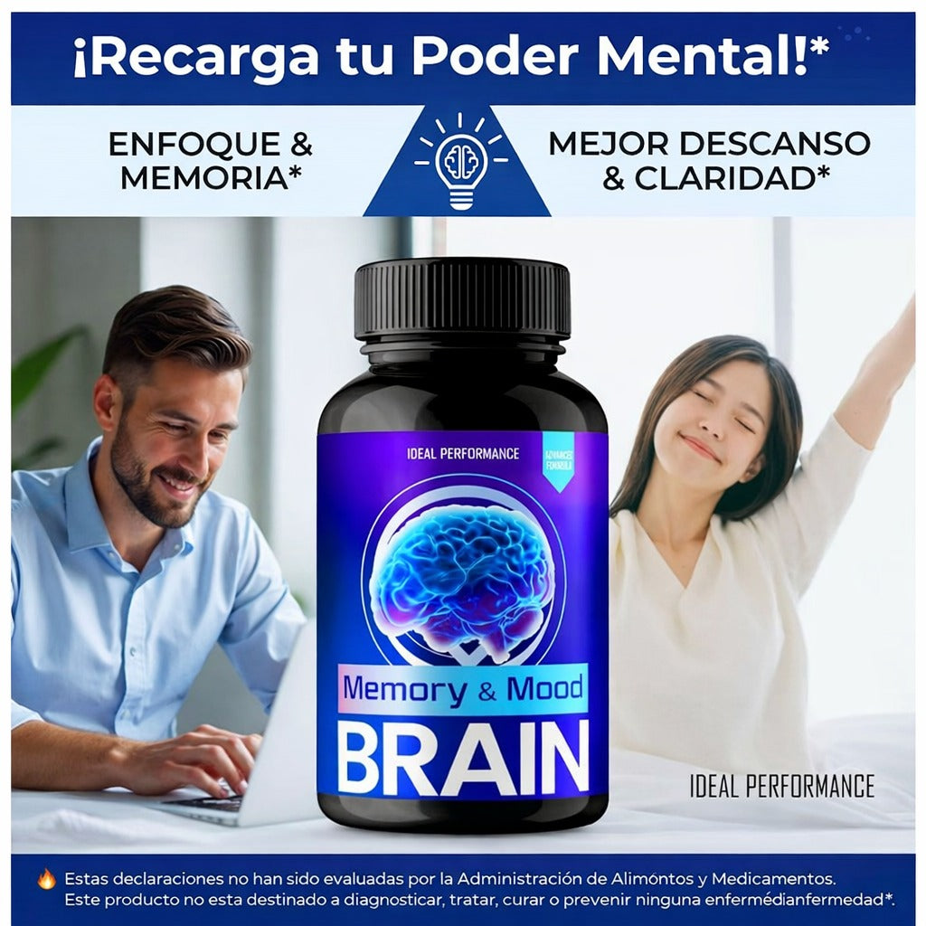 Memory Mood Brain Suplemento ⚡ Enfoque Total: Despierta Tu Potencial Mental 🧠 🚚 Envío Gratis