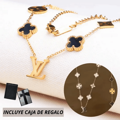 👑 Luxury Love Set  ✨ Collar Premium estilo LV 💝 Aretes GRATIS 📦 Caja de Regalo + 🚚 Envío GRATIS