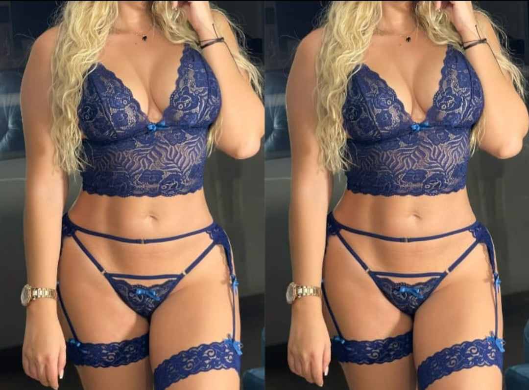 Vuelve a ser el deseo que lo enloquecia 💖 Dalia Secret Brasier + Tanga + Liguero y Recibe Gratis 🛍️ lubricante+ Guía  de Tips para fortalecer tu relación 🔥