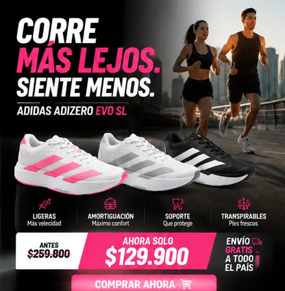 ¡Alcanza tu Máximo Rendimiento! 💥 Adidas Adizero Evo SL + Envío GRATIS 🚚