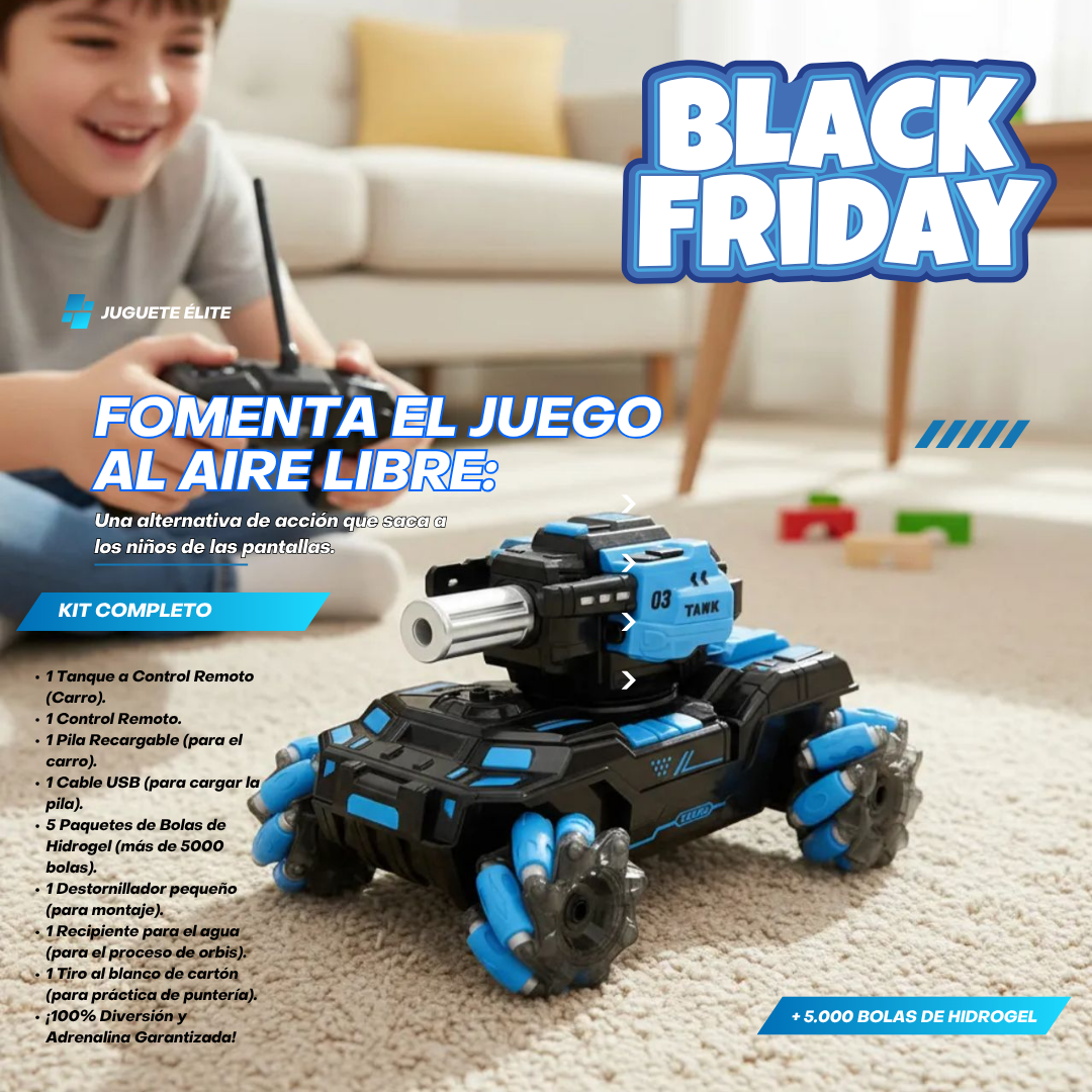 🔥 El Juguete Élite de la Temporada con 🎁50% de Ahorro: Tanque Titán 360 Lanza Bolas de Hidrogel y 5 Paquetes de Munición GRATIS 🔥