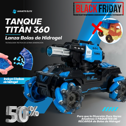 🔥 El Juguete Élite de la Temporada con 🎁50% de Ahorro: Tanque Titán 360 Lanza Bolas de Hidrogel y 5 Paquetes de Munición GRATIS 🔥