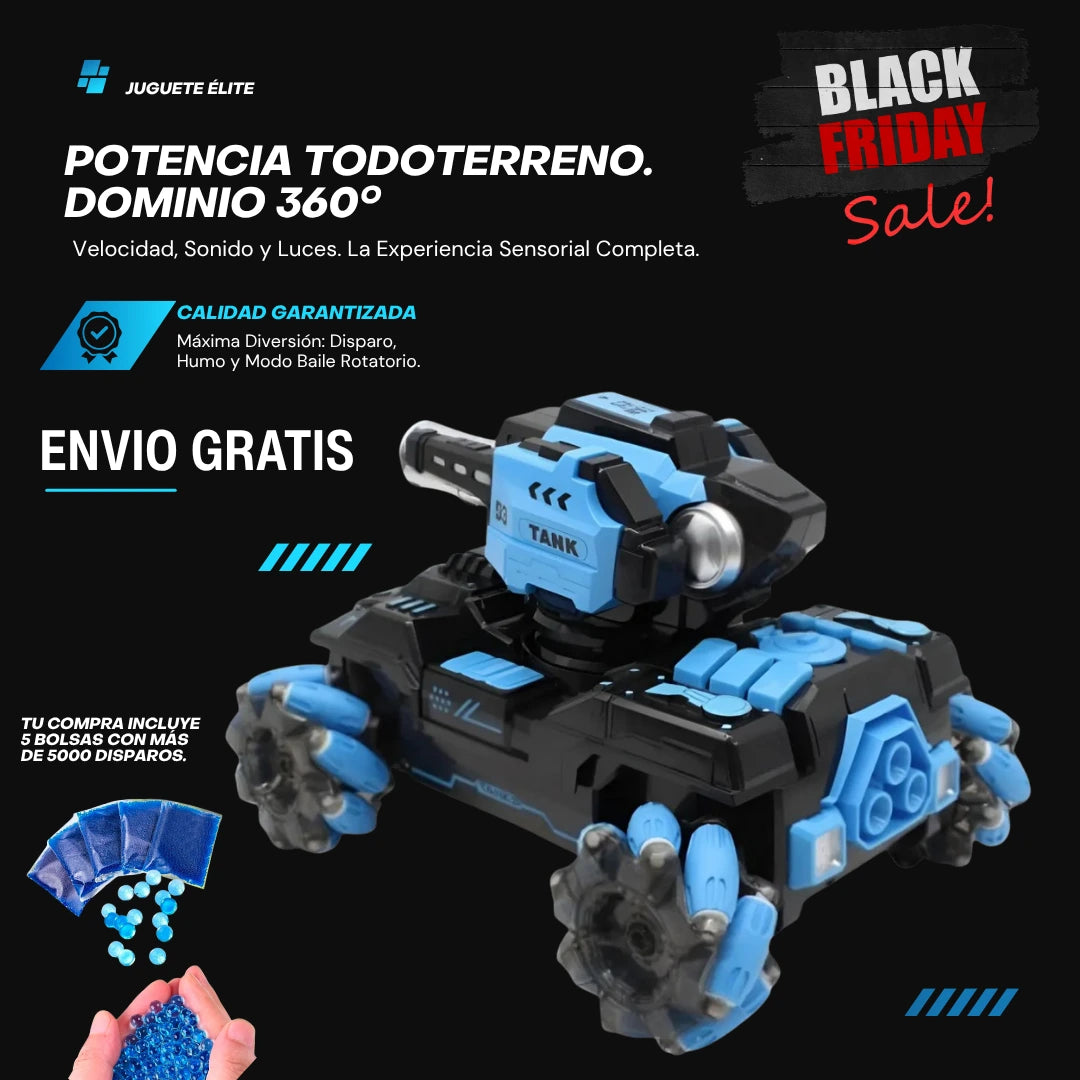 🔥 El Juguete Élite de la Temporada con 🎁50% de Ahorro: Tanque Titán 360 Lanza Bolas de Hidrogel y 5 Paquetes de Munición GRATIS 🔥