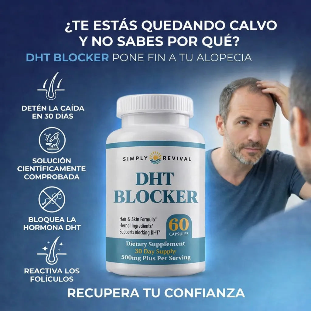 💥 DHT Blocker: Detén la Caída del Cabello Desde la Raíz + Envío GRATIS