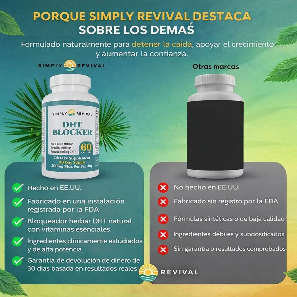 💥 DHT Blocker: Detén la Caída del Cabello Desde la Raíz + Envío GRATIS