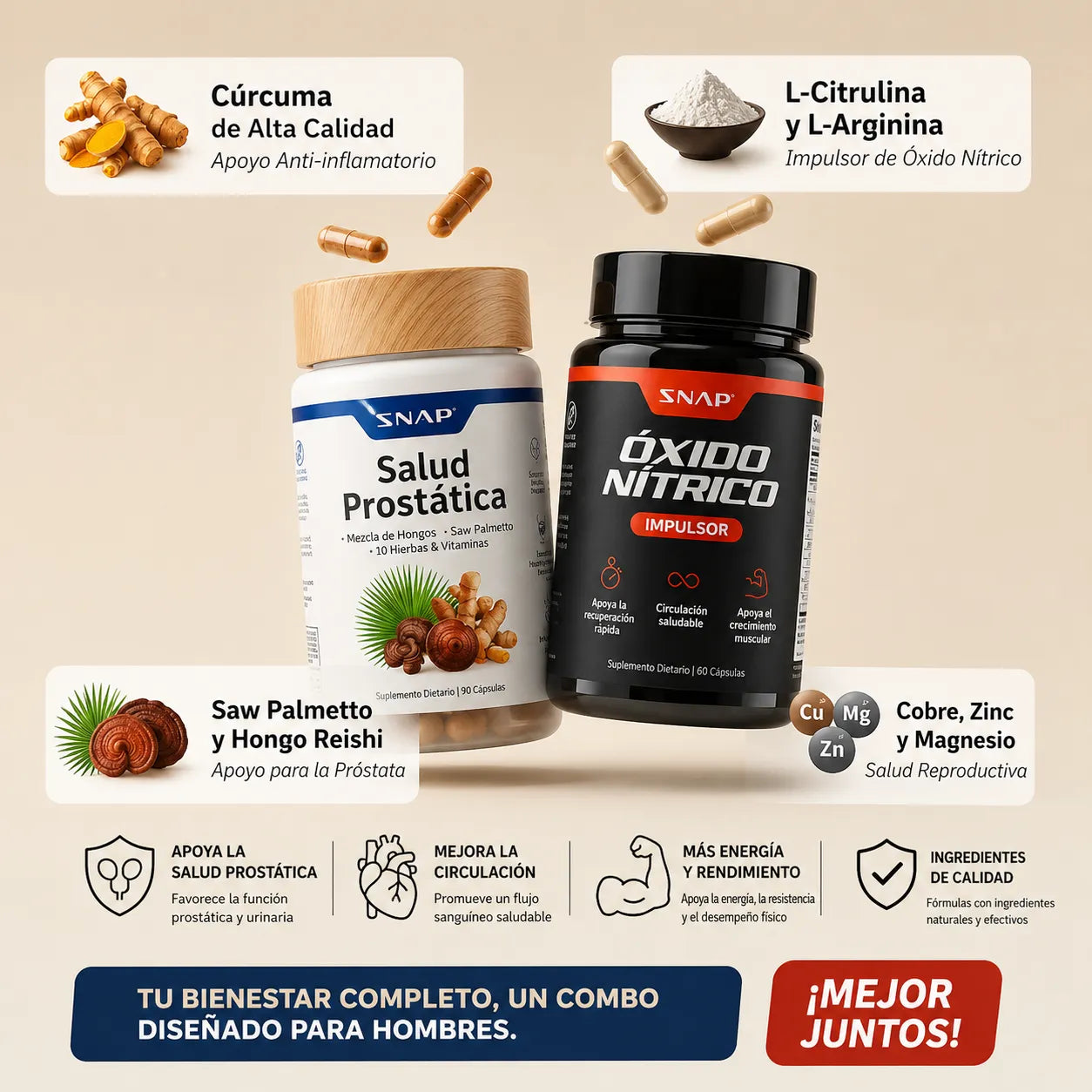 🛡️ Combo Cuidado Masculino Total | Próstata, Circulación y Vitalidad 2x1 + Envío Gratis 🚚