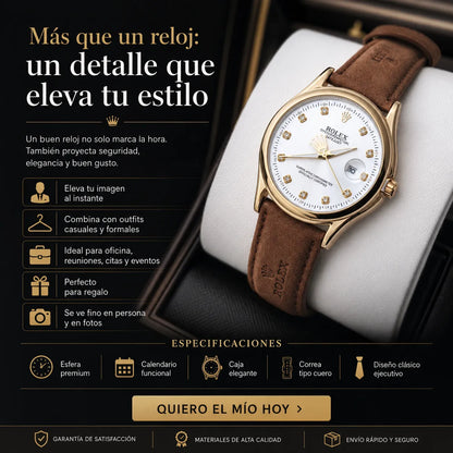 👑 Reloj Ejecutivo Royal Leather™ | Estilo premium + envío gratis 🚚