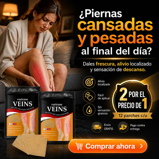 🦵Parche Vena Varice 2x1: Descanso y Frescura para tus Piernas + Envío GRATIS 🚚🔥