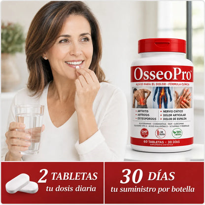 🦴 OsseoPro™ | Te devuelve una vida sana 🚚✨ LLeva 2 UNIDADES (60 Tabletas cada uno)