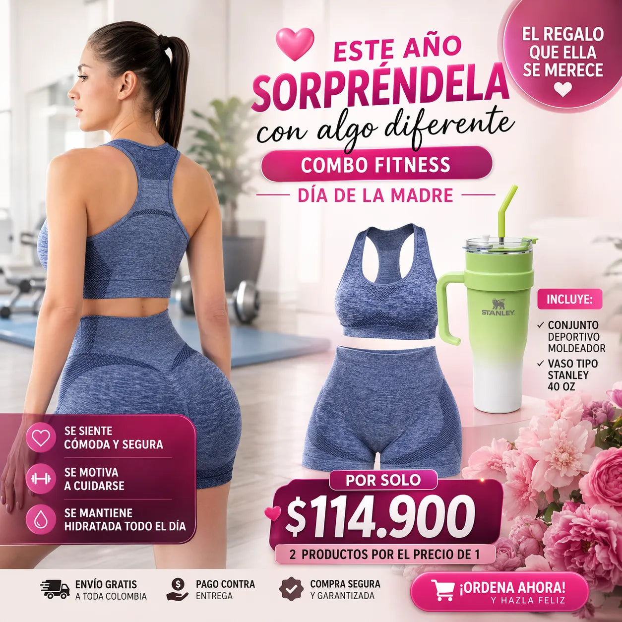Regalo Perfecto para Mamá 💕 | Combo Fitness + Stanley + Envío Gratis 🚚