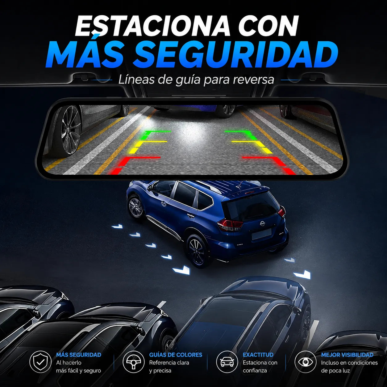 📹 El retrovisor inteligente que tu carro necesita 🚘 DVR: graba, estaciona y maneja con más seguridad+ Envío Gratis