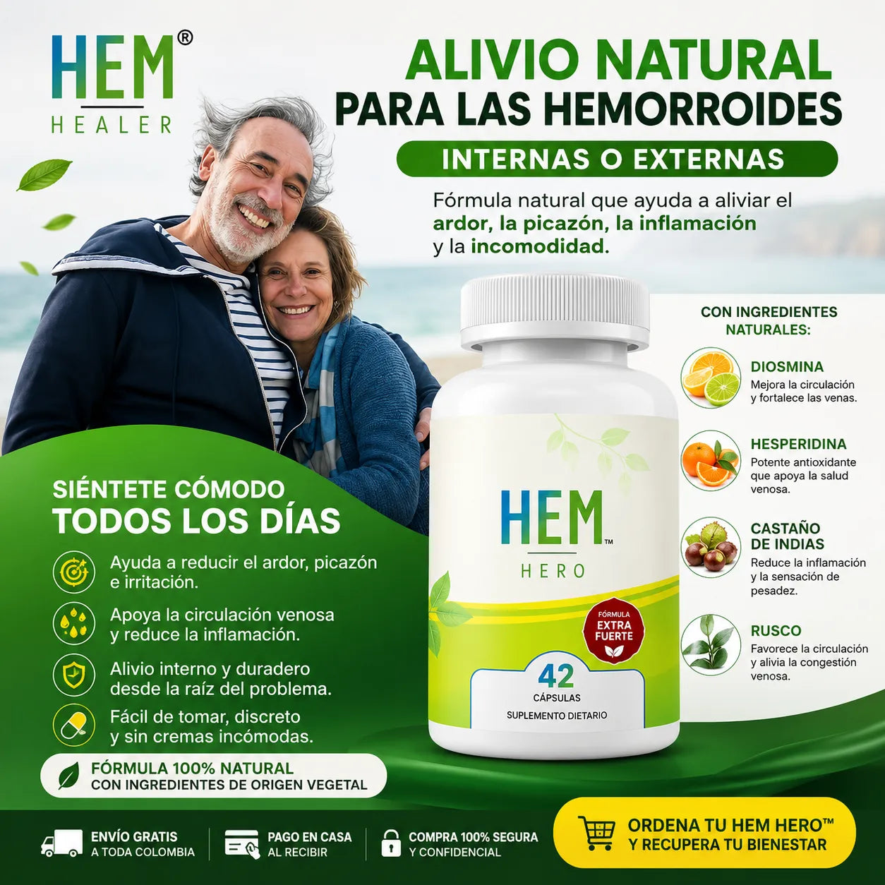 🌿 HEM Hero™: Apoyo Natural para Hemorroides + Envío Gratis 🚚