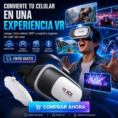 🔥 Gafas VR 3D Avanzadas | Vive la Realidad Virtual Como Nunca Antes 😎 + Envio Gratis