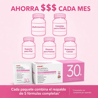 💗 GNC Women’s Ultra Mega 30+ 🚚 Envío Gratis Apoya tu energía, piel, cabello, uñas y huesos desde adentro