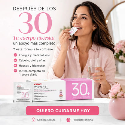 💗 GNC Women’s Ultra Mega 30+ 🚚 Envío Gratis Apoya tu energía, piel, cabello, uñas y huesos desde adentro