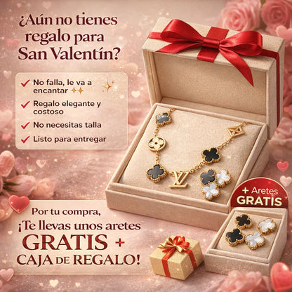 👑 Luxury Love Set  ✨ Collar Premium estilo LV 💝 Aretes GRATIS 📦 Caja de Regalo + 🚚 Envío GRATIS