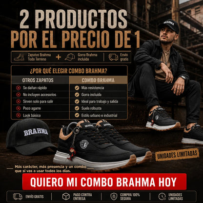 🔥 Combo Brahma Todo Terreno: Zapatos + Gorra + Envío Gratis 🧢🚚