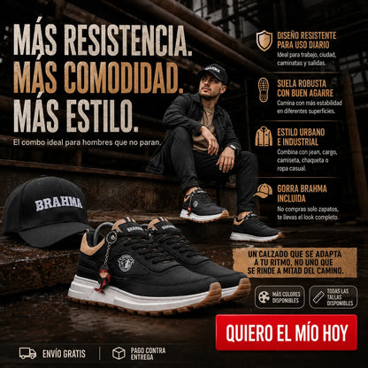 🔥 Combo Brahma Todo Terreno: Zapatos + Gorra + Envío Gratis 🧢🚚