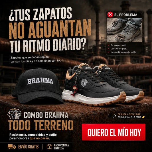 🔥 Combo Brahma Todo Terreno: Zapatos + Gorra + Envío Gratis 🧢🚚