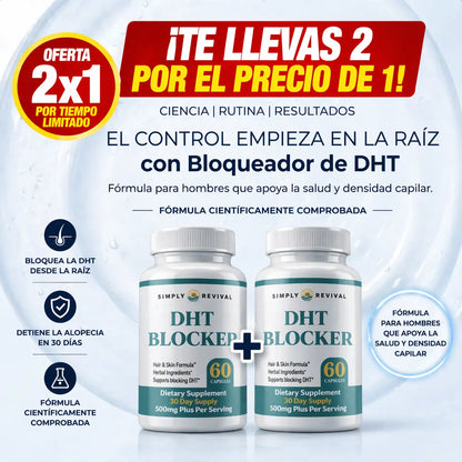 💊 DHT Blocker: OFERTA X2💥Detén la Caída del Cabello Desde la Raíz + Envío GRATIS