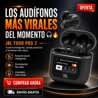 🎧 JBL Tour Pro 2: Audífonos Inteligentes con Estuche Touch + Envío Gratis 🚚