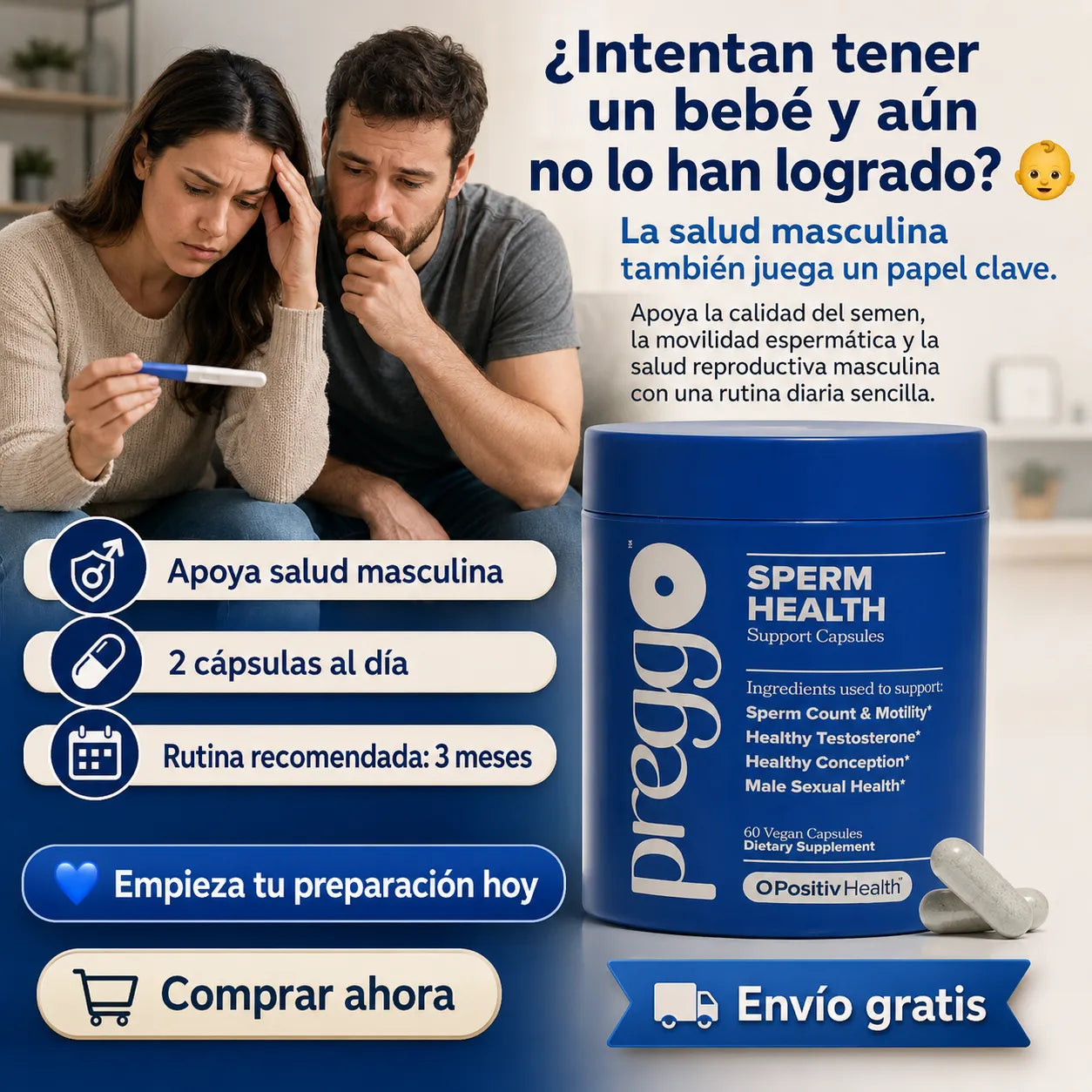 💙 PREGGO Sperm Health | Rutina Masculina para Apoyar tu Fertilidad + Envío Gratis 🔥