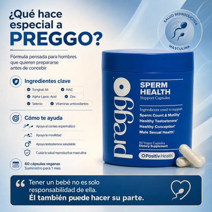 💙 PREGGO Sperm Health | Rutina Masculina para Apoyar tu Fertilidad + Envío Gratis 🔥