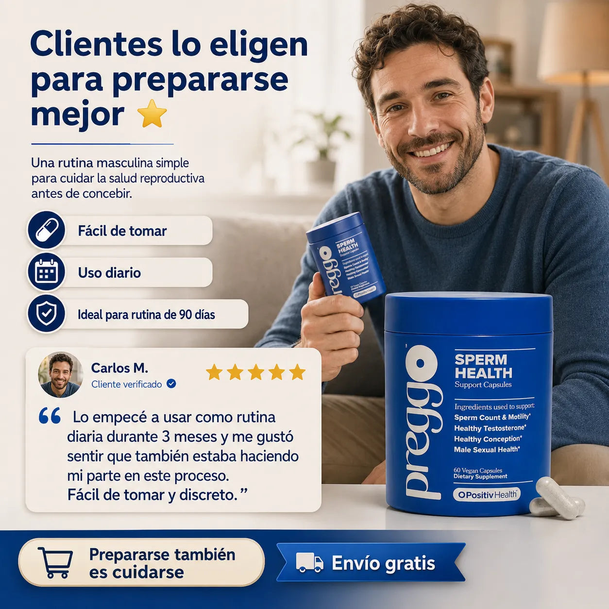 💙 PREGGO Sperm Health | Rutina Masculina para Apoyar tu Fertilidad + Envío Gratis 🔥