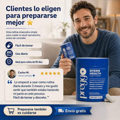 💙 PREGGO Sperm Health | Rutina Masculina para Apoyar tu Fertilidad + Envío Gratis 🔥