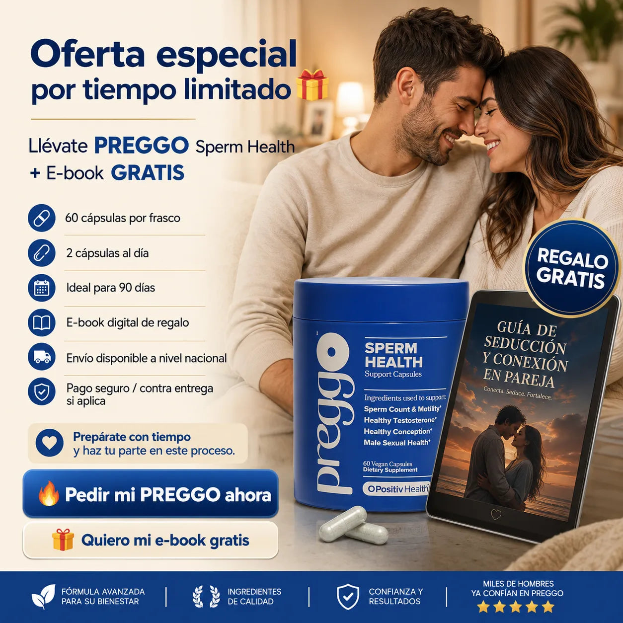 💙 PREGGO Sperm Health | Rutina Masculina para Apoyar tu Fertilidad + Envío Gratis 🔥