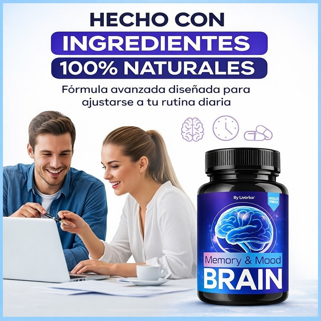 Memory Mood Brain Suplemento ⚡ Enfoque Total: Despierta Tu Potencial Mental 🧠 🚚 Envío Gratis