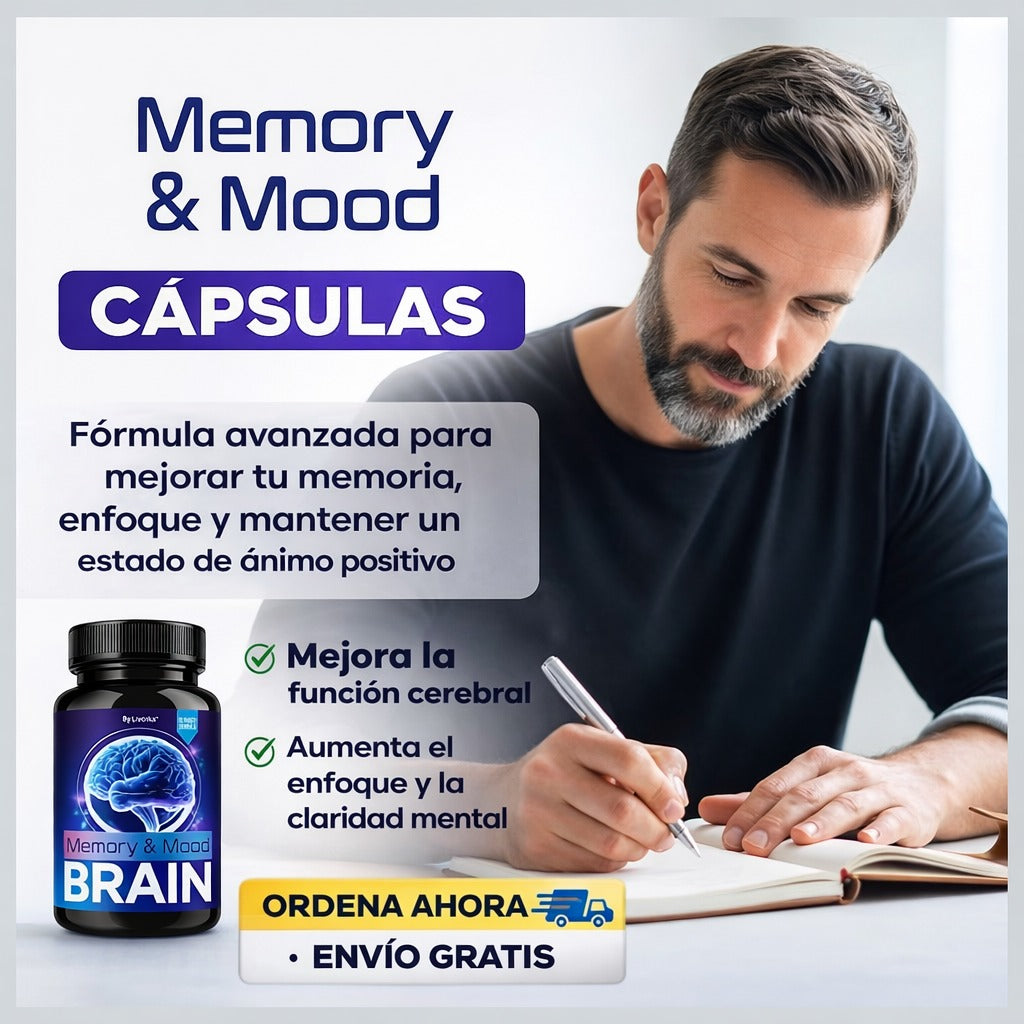 Memory Mood Brain Suplemento ⚡ Enfoque Total: Despierta Tu Potencial Mental 🧠 🚚 Envío Gratis