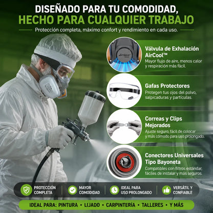 ProShield™ 360 Industrial 😷⚙️ | Protección Completa para Trabajar Seguro + Envío Gratis 🚚