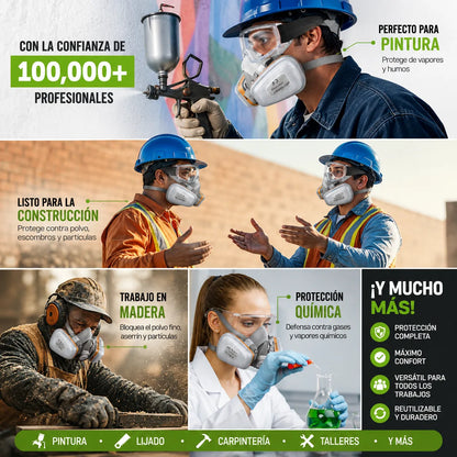 ProShield™ 360 Industrial 😷⚙️ | Protección Completa para Trabajar Seguro + Envío Gratis 🚚