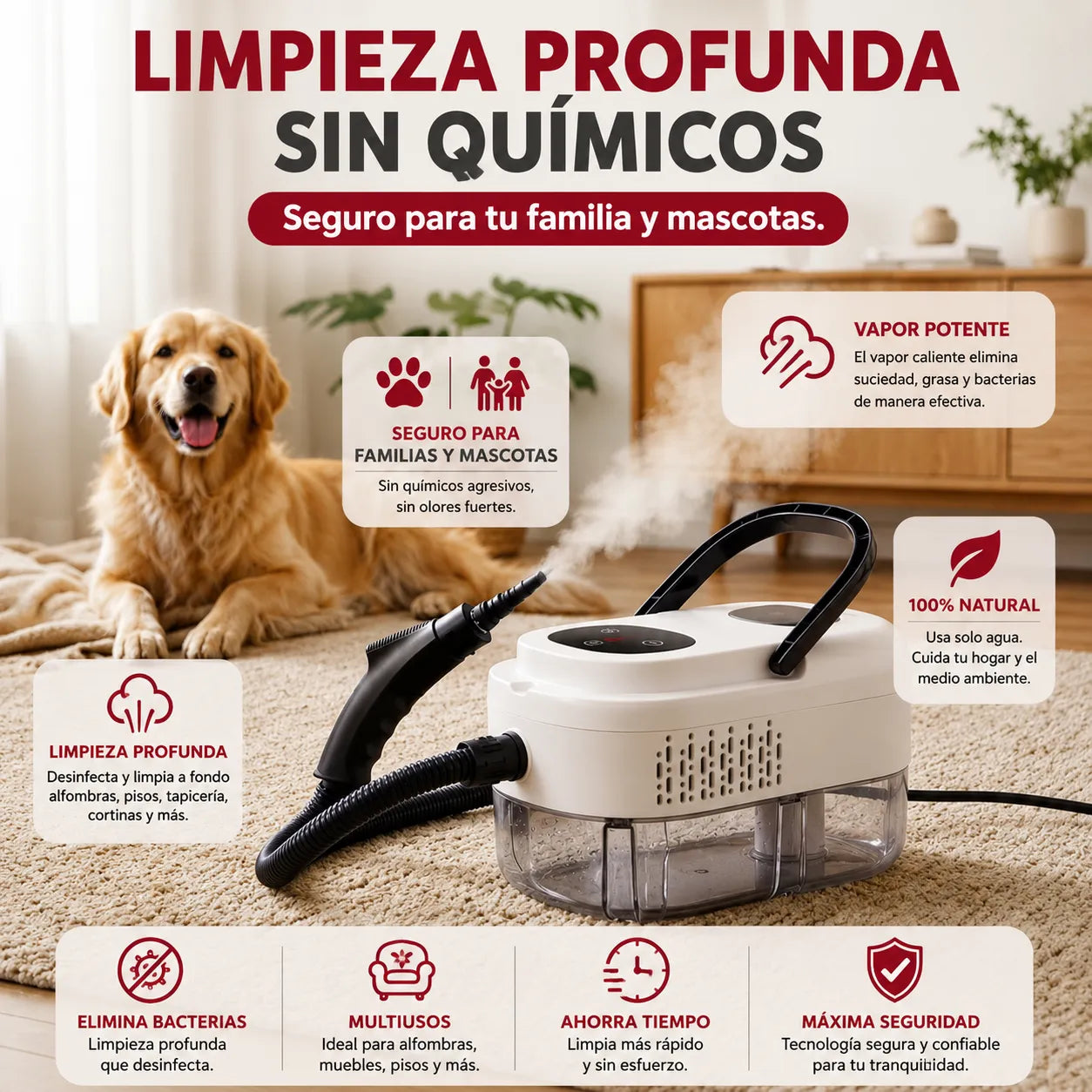 🏠 Limpiador a Vapor Multiusos ProClean™ + Envío Gratis 🚚🔥