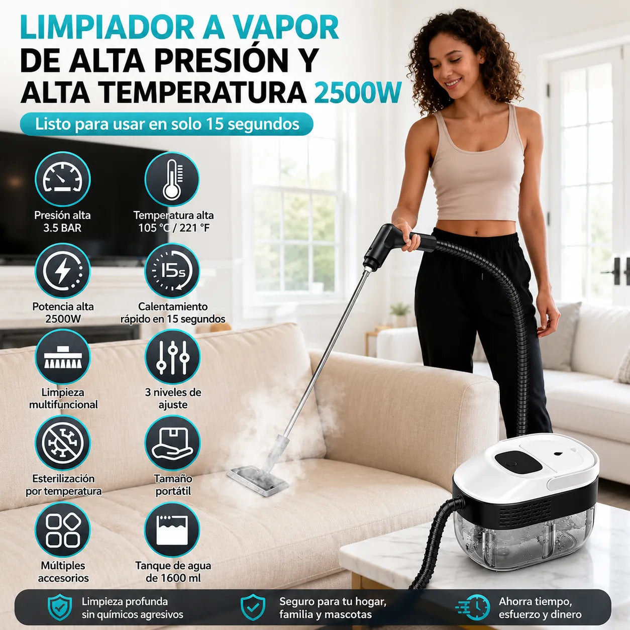 🏠 Limpiador a Vapor Multiusos ProClean™ + Envío Gratis 🚚🔥