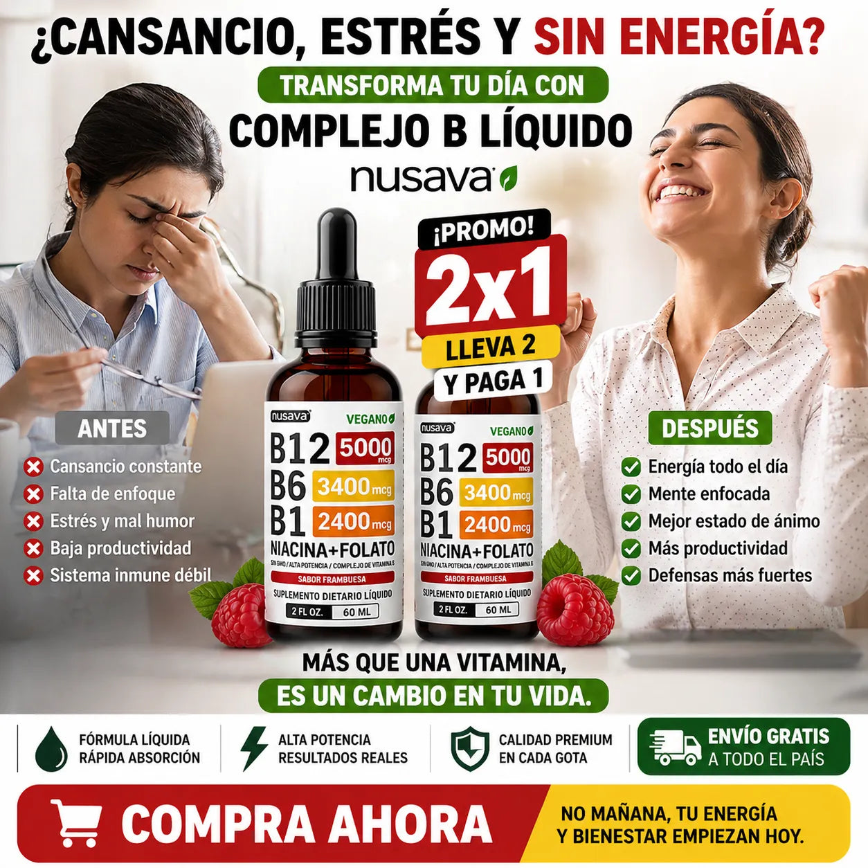 Duplica Tu Energía HOY con VYTAL B ⚡🔥 Llévate 2x1 + Envío GRATIS