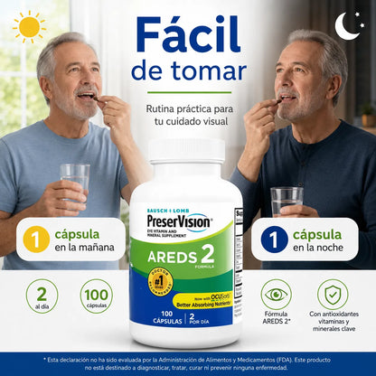👁️ PreserVision AREDS2 100 Cápsulas | Apoyo Avanzado para la Salud de tus Ojos + Envío Gratis 🚚✨