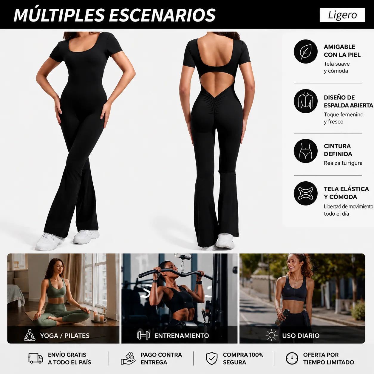 💫 Enterizo Suplex Push | Gym, casual y diario en una sola prenda 🚚 Envío GRATIS