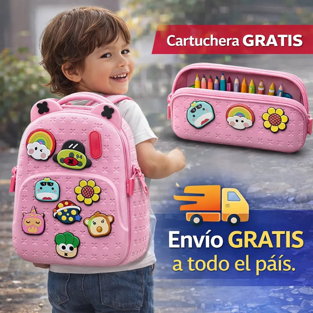 Bolso Infantil Impermeable + Cartuchera GRATIS 🎁