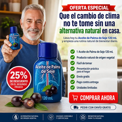 Aceite de Palma de Seje Premium 120 mL 🌿 | Bienestar Natural desde Adentro