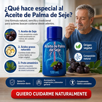 Aceite de Palma de Seje Premium 120 mL 🌿 | Bienestar Natural desde Adentro