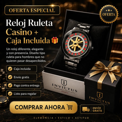 🎰 Reloj Casino Ruleta Premium ⌚ Importado | Envío Gratis 🚚 Caja Incluida 🎁