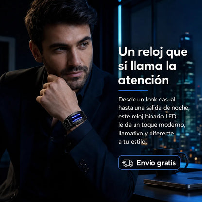 Reloj Binario LED para Hombre original 💙⌚ + Envío Gratis 🚚