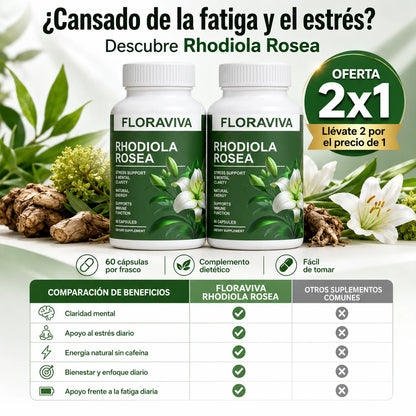 🧠 Rhodiola Rosea x2 – Claridad Mental, Energía y Bienestar + Envío Gratis 🚚