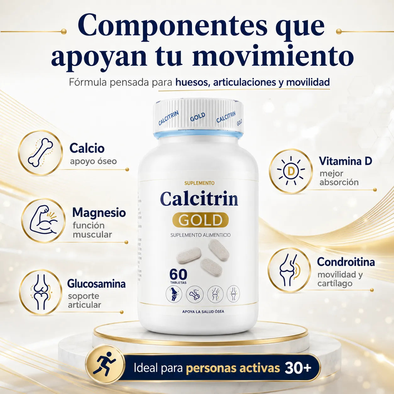 🔥 Oferta 2x1 Calcitrin Gold: Cuida tus huesos y articulaciones antes del desgaste 🦴 + Envío Gratis 🚚