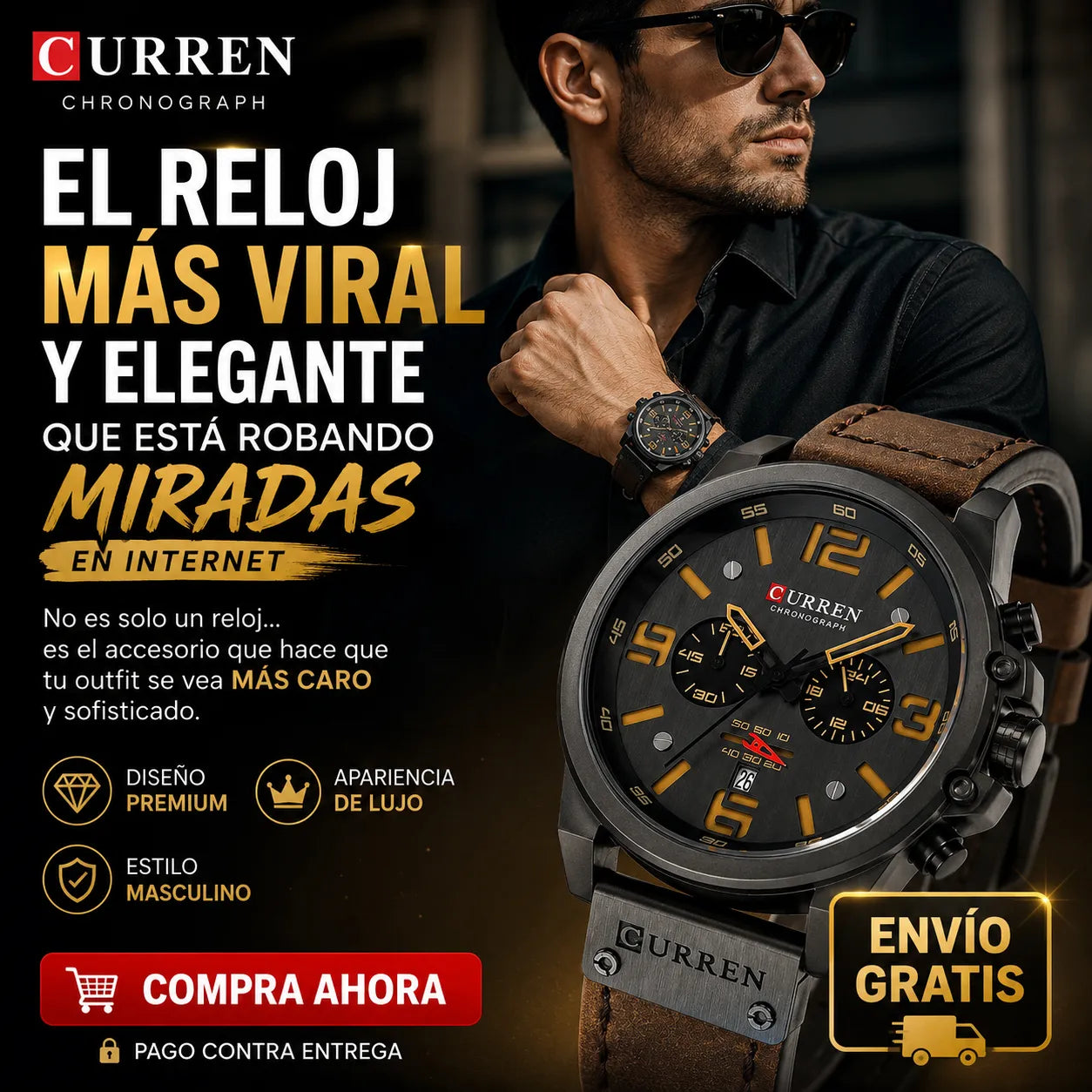 💎⌚ Reloj Curren 8314 Cuarzo — Elegancia y Presencia que IMPACTA  🚚 Envío GRATIS a todo el país