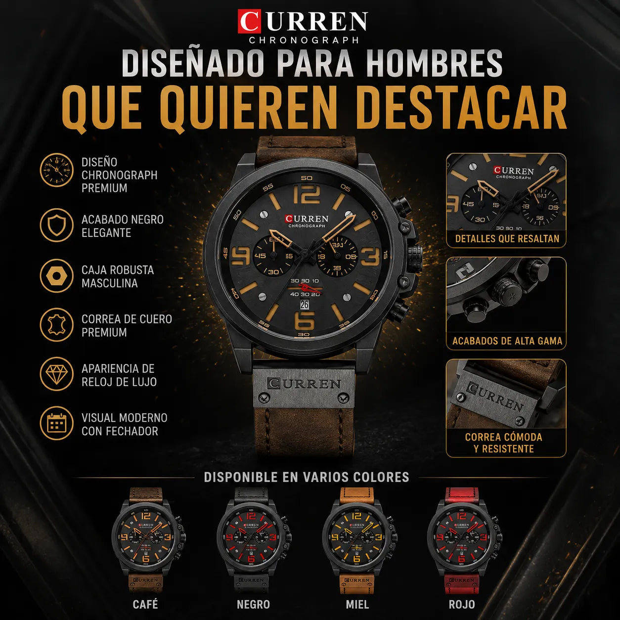💎⌚ Reloj Curren 8314 Cuarzo — Elegancia y Presencia que IMPACTA  🚚 Envío GRATIS a todo el país