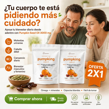 Cuídate desde adentro 🌿 | Pumpkin Seed Oil 3000 mg 🎃 | Oferta 2x1 + Envío Gratis 🚚🔥